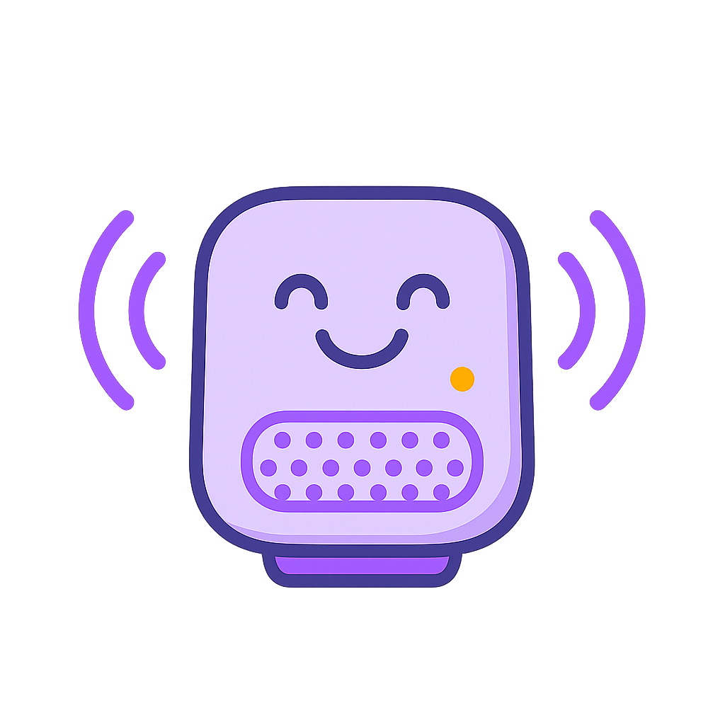 Friendly Yoto player with sound waves